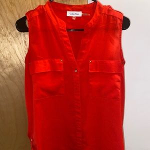 Woman’s CORAL Calvin Klein blouse
